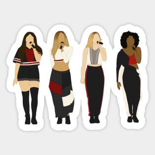 Little Mix Salute tour black, white and red outfit OT4 Sticker